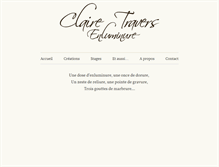 Tablet Screenshot of clairetravers.com